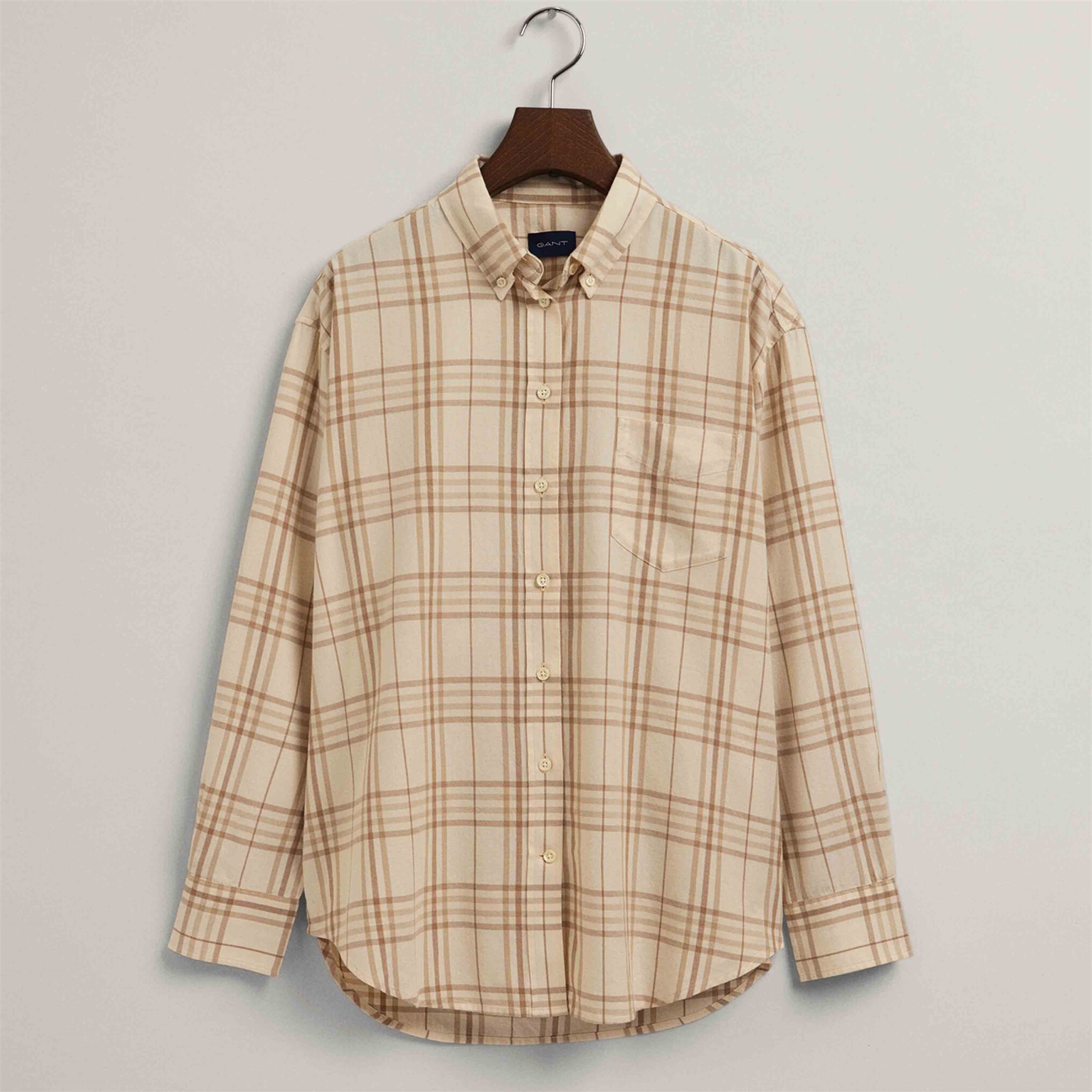 RELAXED CHECK FLANNEL SHIRT GANT WOMAN
